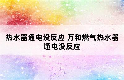 热水器通电没反应 万和燃气热水器通电没反应